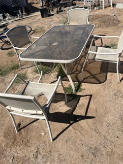 Metal patio table