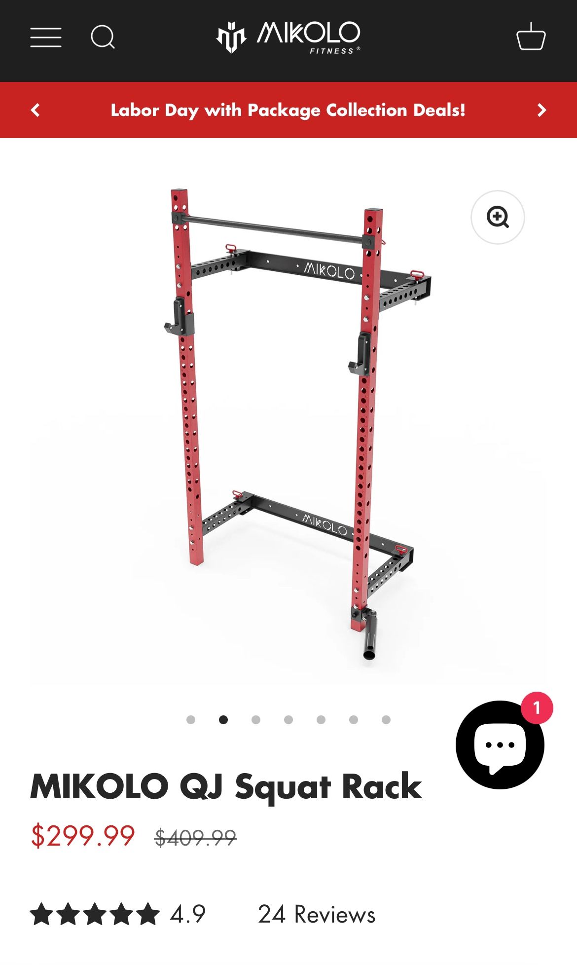 Squat Rack - Wall Mounted