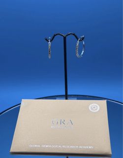 #- 160 Light Yellow Moissanite Hoop Earrings