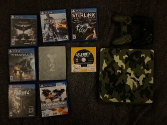 PS4 Bundle — 2 Controllers + 8 Games