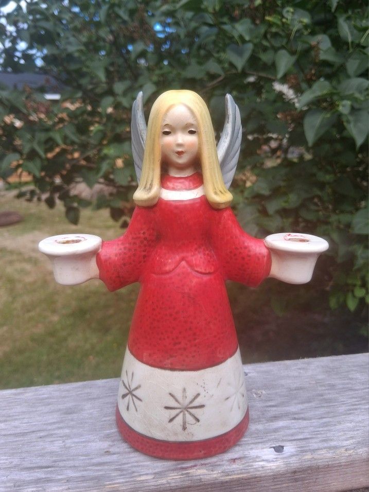 RARE VINTAGE 1966 Angel Candle Holder W. Goebel West Germany Home Decor