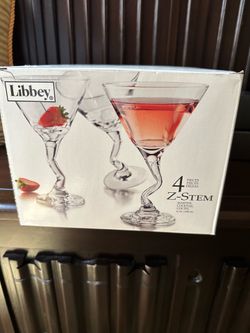Libby Z Stem Martini Glasses