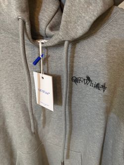Off-White grey Flower Arrow Skate hoodie