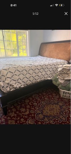 Bed size queen, 2 side table, and  mattress  and bed frame
