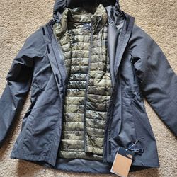 The North Face Women Thermoball Jacket Coat L Large M Med 3in1