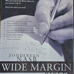 NASB Wide Margin Bible, Leather, See 7 pics