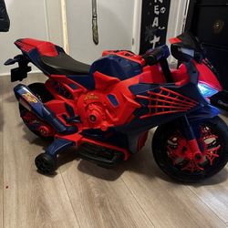 RODE ONCE! Spiderman Electric Motorcycle 