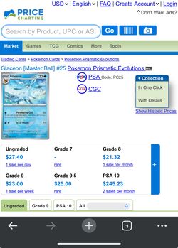 GLACEON MASTER BALL 025/131 NM