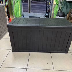 100 Gallon Large Deck Boxes Outdoor Waterproof, Lockable Patio Storage Box for Furniture,Pool Float, Garden Tools, Waterproof Outdoor Storage Cabinet,