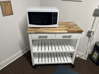 Kitchen Cart / Prep Table with Locking Wheels - 2 Drawers