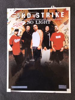 3RD STRIKE  NO LIGHT  Single  ORIGINAL Marketing Mechanical Layout Poster 