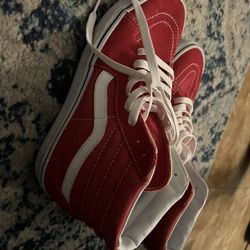 red high top vans size 9