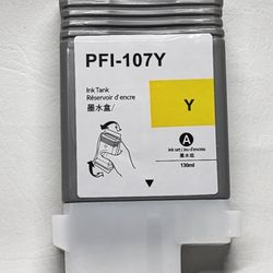 Yellow PFI-107Y ink cartridge for use PFI107 Canon IPF 670 680 685 