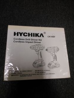 HYCHIKA CORDLESS DRILL DRIVER KIT / CORDLESS IMPACT DRIVER