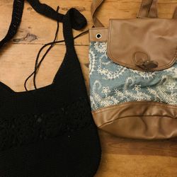 Pair Of Women’s Cloth Purses / Bags 