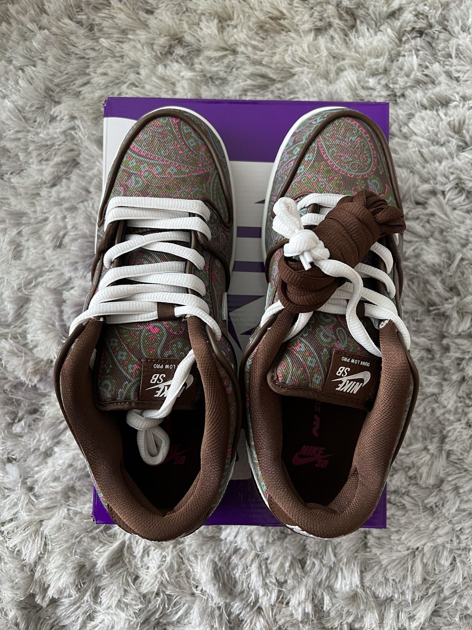 Nike SB Dunk Low Brown Paisley Size 10.5 Brand New