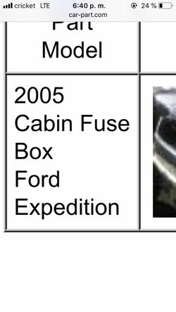 Cabin fuse box ford expedition