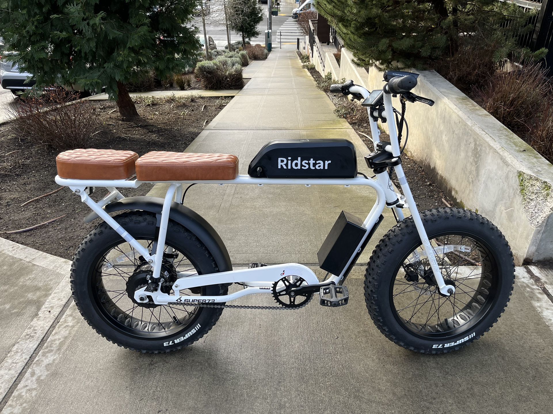 Ebike Super73 with Upgraded 1800w 52v 35A Controller and Upgraded 1040Wh 52v 20Ah Battery 35mph 30-40 Miles Range Double Seat Fat Tire Electric Bicycl
