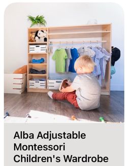 Sprout Kids Abla Adjustable Montessori Children’s Wide Wardrobe