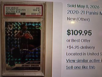 2020 Panini Mosaic Anthony Edwards #261 (Reactive Blue)