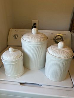 White Kitchen Jars
