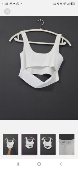 Zara White Crop Top