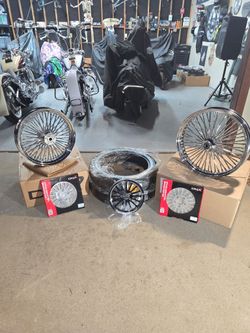DNA Wire Wheel Complete Set Up For Softails