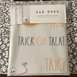 Rae Dunn Halloween Shower Curtain Liner