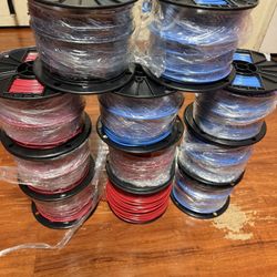 Wire # 12 Solid 500 Ft  Each One Red Blue 1 Black 