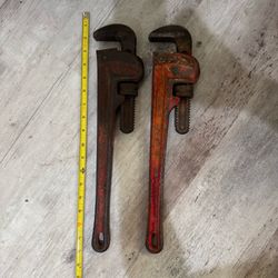 (2) Heavy Duty 18” Pipe Wrenches