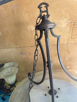 Hinkley Bronze Iron Chandelier with Chain
