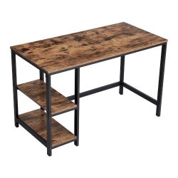 55 Inch Desk, Industrial Style Wooden Metal