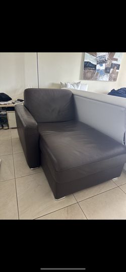 Brown Leather Sofa, Couch