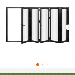 Bifold door, aluminum, Low E/argon gas/dual tempered glass in stock (8/10/12ft) x (80”/96” tall) , please come our showroom and select, please provide