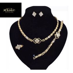 18K Gold Plated 4pc Jewelry Set