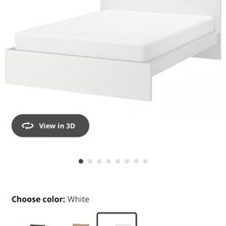  Ikea Queen size bed frame and mattress $150