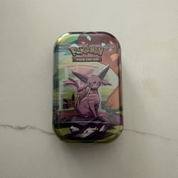 pokemon tcg prismatic evolution espeon mini tin sealed