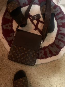 Louis Vuitton Slides And Side Bag 
