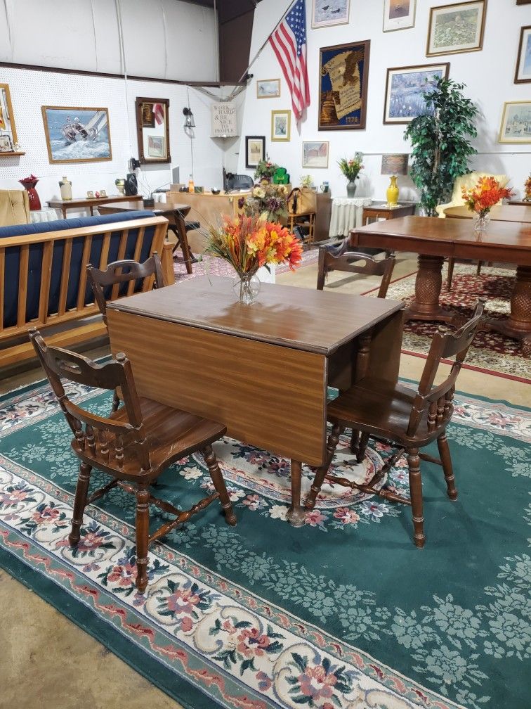 Antique Dining Room Set - Solid Wood Colonial