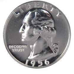 1956 Washington Quarter Choice Proof 90% Silver 25c US Coin Collectible