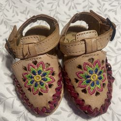 Baby Girl Handmade Leather Huarache Size 4