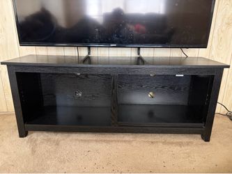 Black Wood TV Stand