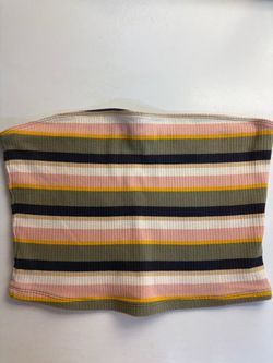 Hollister Striped Ribbed Knit Tube Top