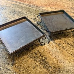 Set of 2 Metal Riser Trays / Display Stands – 6.5” Square