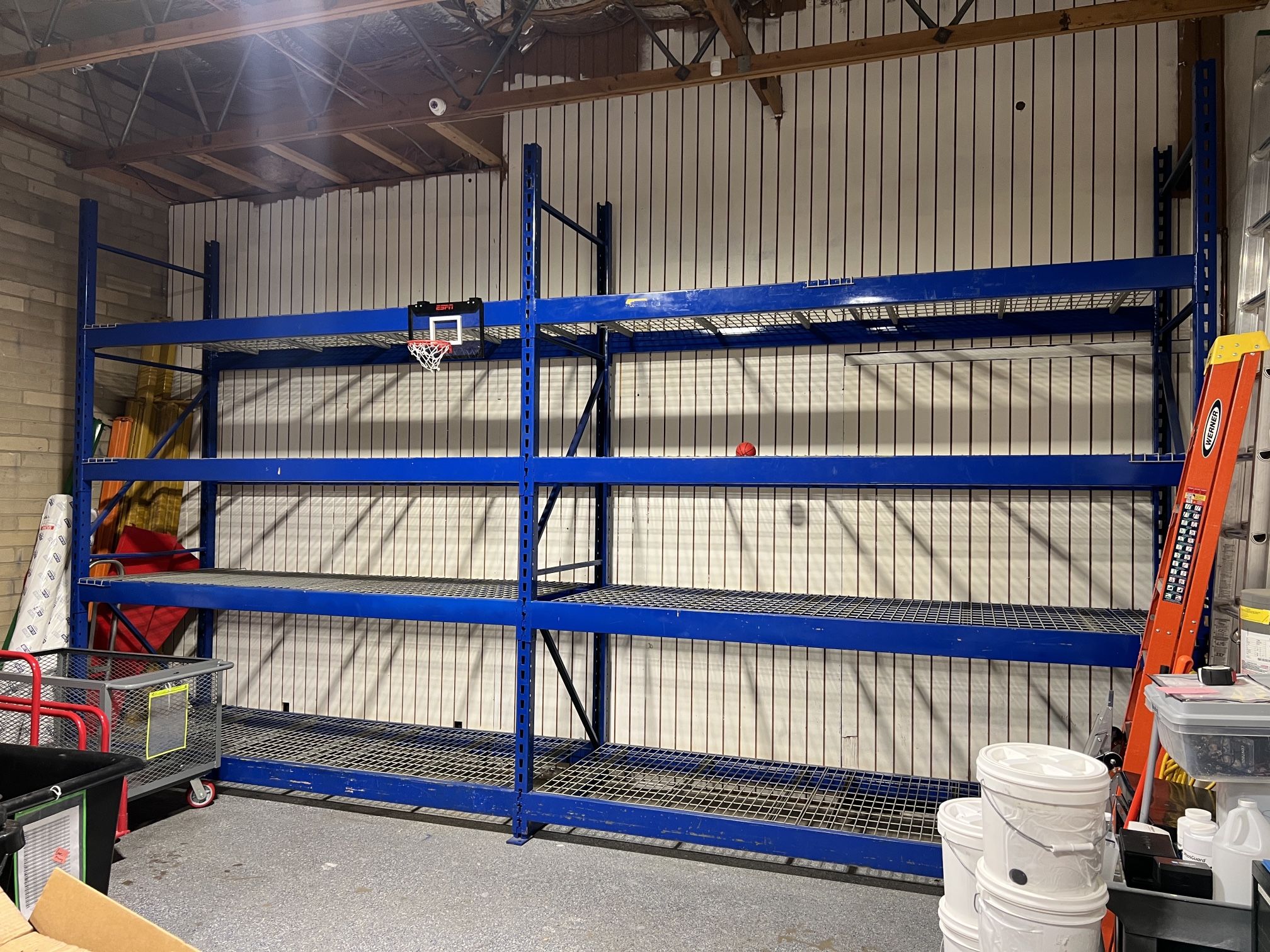 Warehouse shelves