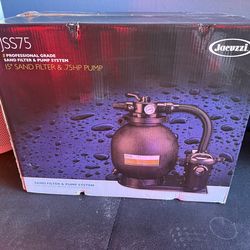 Jacuzzi JSS75 15” Sand Filter & .75 HP Pump Designed For Soft Sided Pools