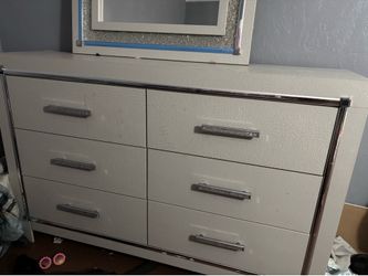 gray glitter dresser