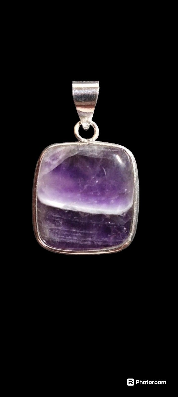 925 Fine Solid Stamped Sterling Silver Genuine Amethyst Lace Pendant 1 1/2 Not Plated Or Filled