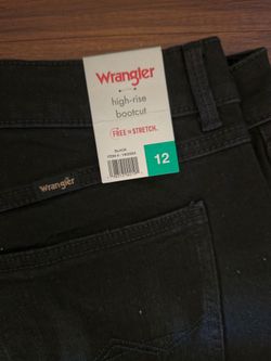 New wrangler high rise boot cut jeans womens