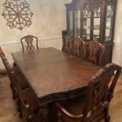 Dining Table And Hutch